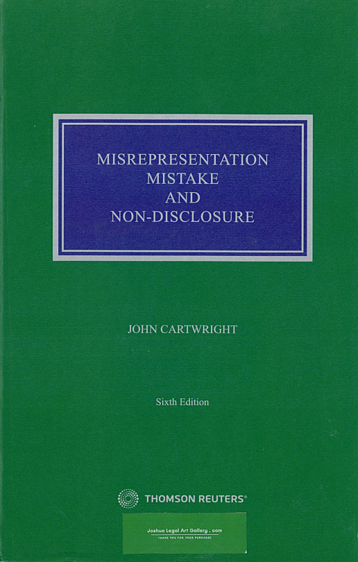 Misrepresentation, Mistake And Non-Disclosure, 6th Edition (South Asia ...