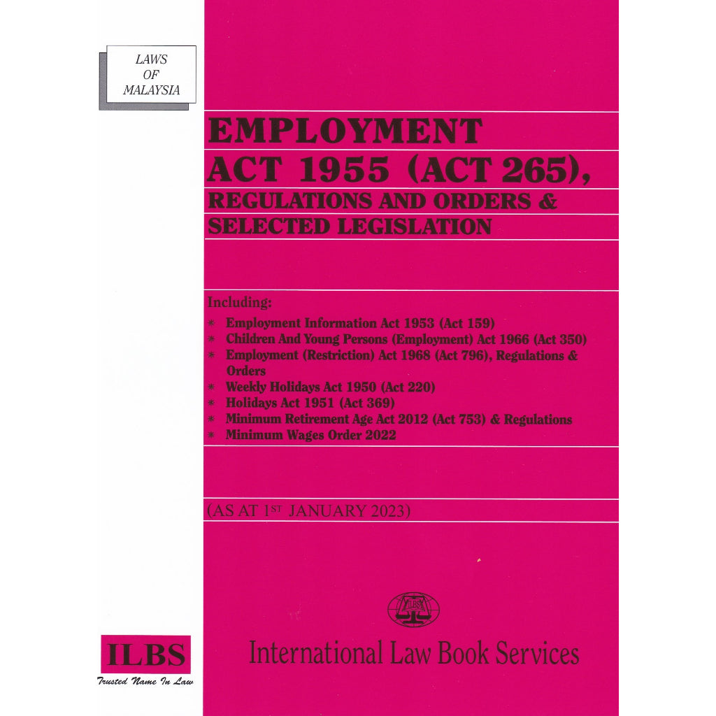 buy-employment-act-1955-act-265-regulations-and-orders-selected