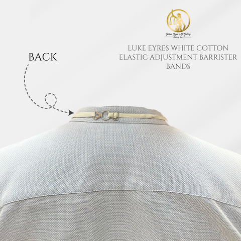 LUKE EYRES White Cotton Elastic Adjustment Barrister Bands