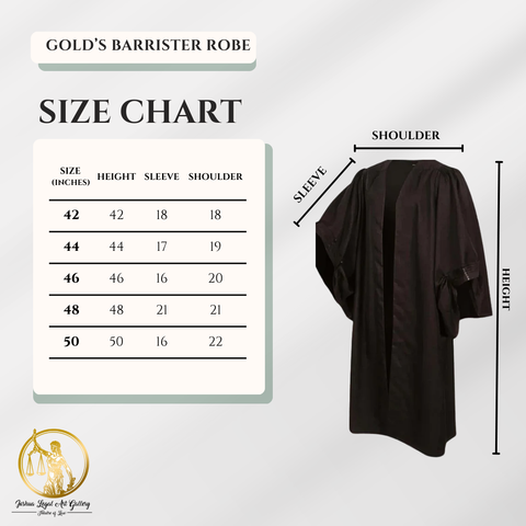 Gold's Barrister Robe | Ready Stock