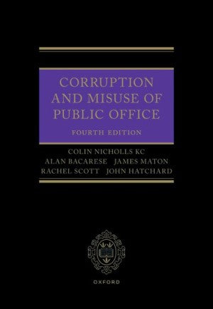 Corruption and Misuse of Public Office, 4th Ed | 2024