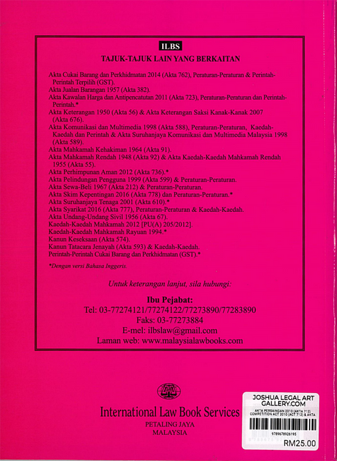 Akta Persaingan 2010 (Akta 712) Competition Act 2010 (Act 712) & Akta Suruhanjaya Persaingan 2010 (Akta 713) Competition Act 2010 (Act 713)