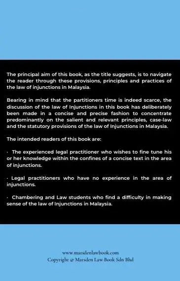 Injunctions & Specific Performance in Malaysia by Dato’ R K Nandy