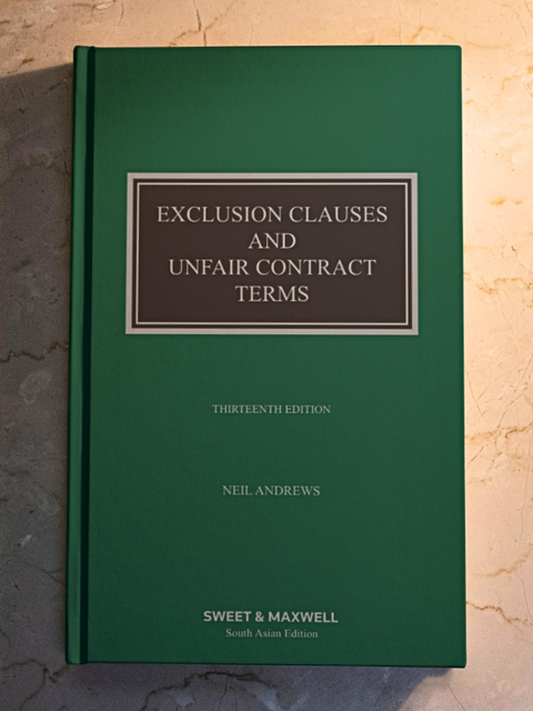 Exclusion Clauses and Unfair Contract Terms by Neil Andrews – 13th Edition | 2023