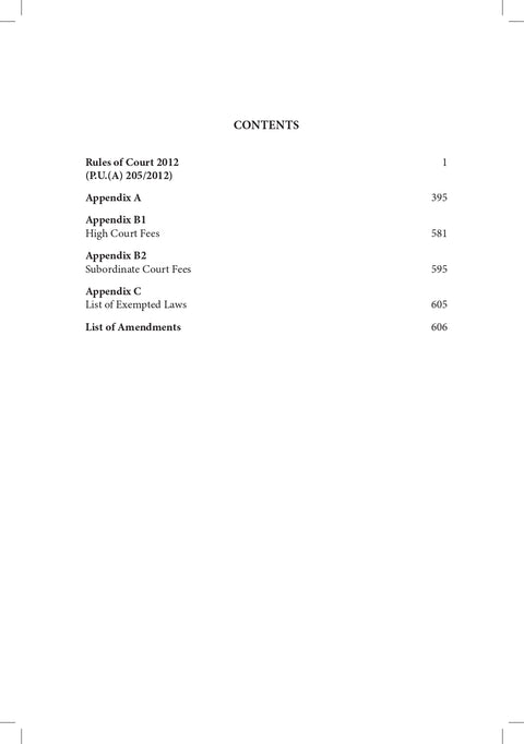 Rules of Court 2012 P.U.(A) 205/2012 Incorporating The Amendments In P.U.(A) 229/2023 | 2025