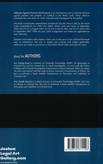 Offences Against Persons and Property by Lee Chong Fook & Che Audah Hassan | 2009