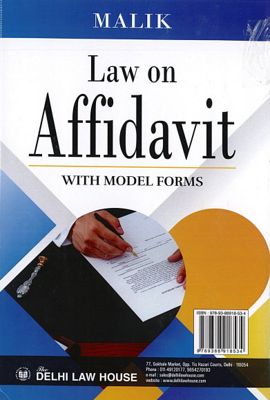 Maliks : Law On Affidavits Along with Model Forms