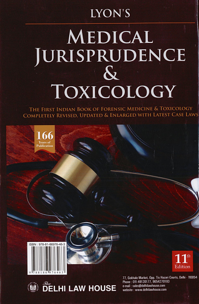 Lyons Medical Jurisprudence & Toxicology, 11th Ed