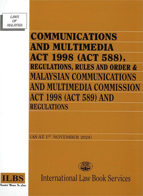 Communication And Multimedia Act 1998 (Act 588) (As At 1st November 2024)