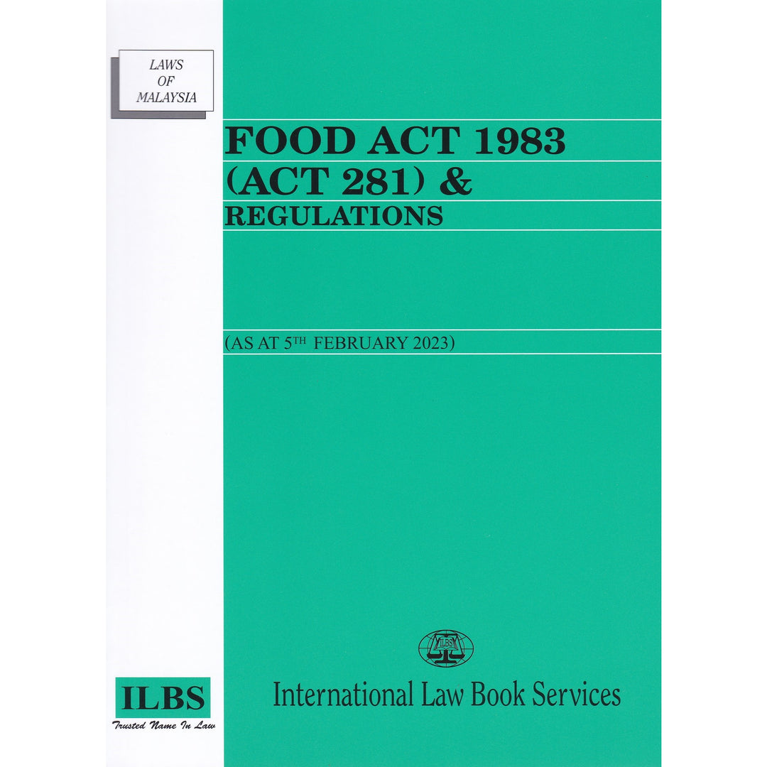 Buy Food Act 1983 Act 281 And Regulations [as At 5th February 2023] Law Books Malaysia