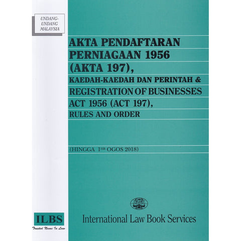 Akta Pendaftaran Perniagaan 1956 (Akta 197), Kaedah-Kaedah Dan Perintah [Hingga 1hb Ogos 2018]