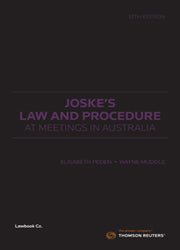 Joske's Law and Procedure at Meetings in Australia 12th Edition freeshipping - Joshua Legal Art Gallery - Professional Law Books