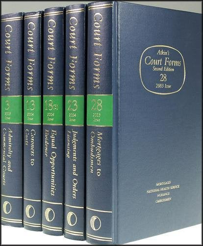 Atkin's Court Forms: Counterclaims and Other Additional Claims Pt. 20 Hardcover – 1 Jan 1991 freeshipping - Joshua Legal Art Gallery - Professional Law Books