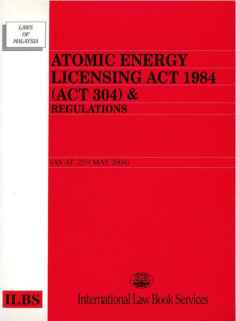 Atomic Energy Licensing Act 1984 (Act 304) & Regulations freeshipping - Joshua Legal Art Gallery - Professional Law Books