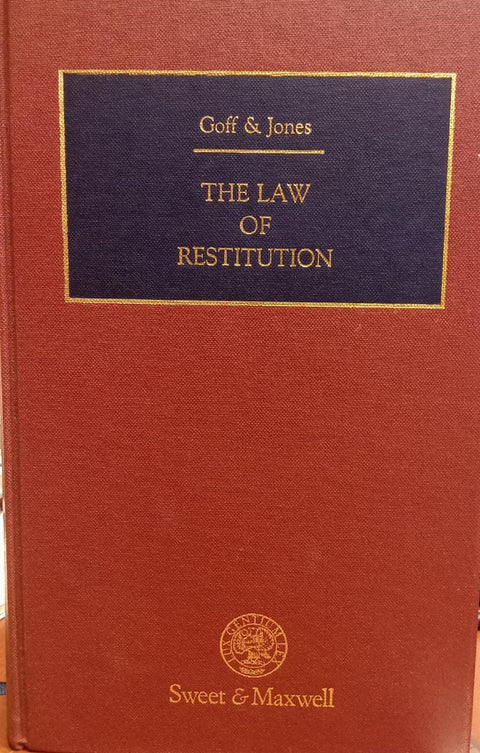 Goff & Jones The Law Of Restitution (Fourth Edition) freeshipping - Joshua Legal Art Gallery - Professional Law Books