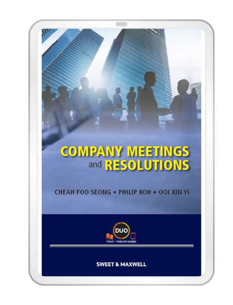 Company Meetings and Resolution By Cheah Foo Seong | 2019